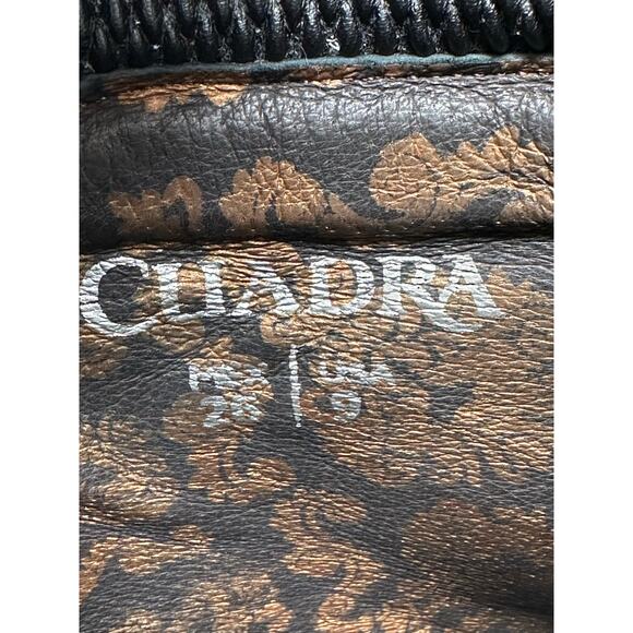 Cuadra Round Toe Ankle Boot Women Size 9 Botas Dark Brown Woven Leather Western - Picture 10 of 11
